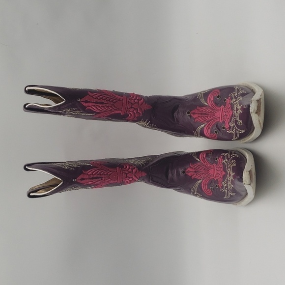 264- Aguila Real Women's Boots Genuine Leather Made In Mexico Size 9 - Picture 3 of 8